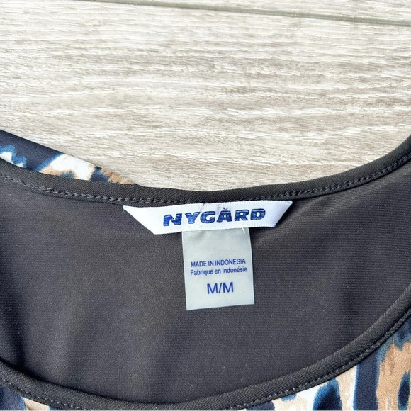 Nygard  Leopard Print Poncho Style Overlay Blouse - Picture 5 of 13